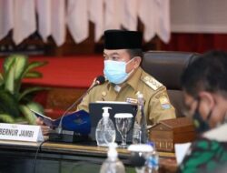 Gubernur Paparkan Aksi Percepatan Penanganan Covid 19 kepada Kapolri dan Panglima TNI