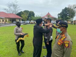 Operasi Lilin 2021,Kapolres Dan Wakil Bupati Muaro Jambi Cek Kesiapan Personil Gabungan