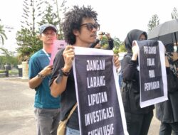 Koalisi Penyelamat Pilar Demokrasi di Jambi Demo Tolak RUU Penyiaran