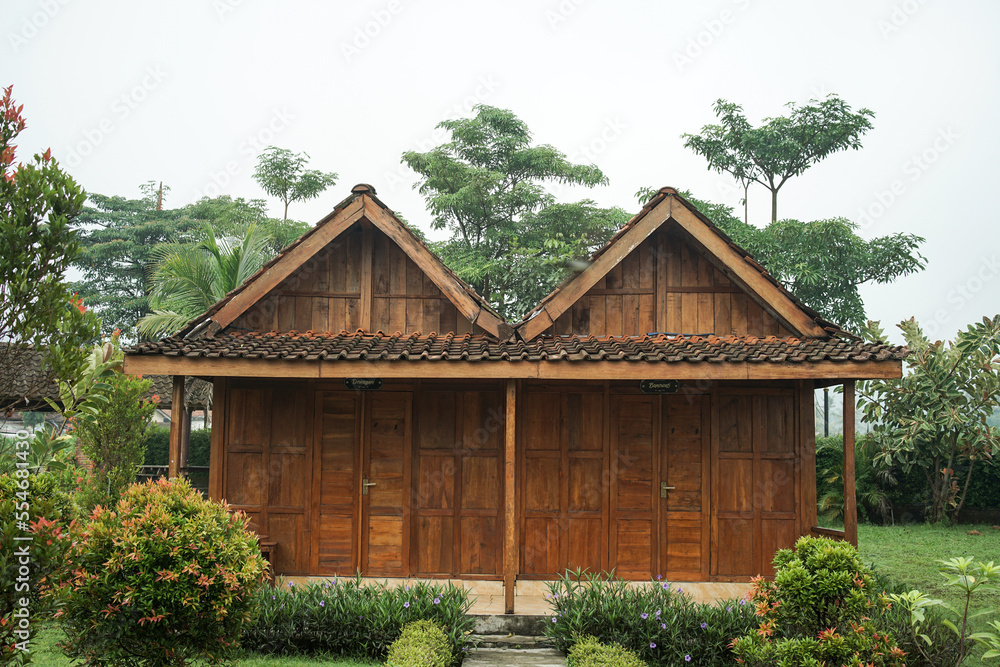 A rumah adat Jawa Tengah, also known as a rumah Joglo, is a typical dwelling in Central Java, Indonesia.