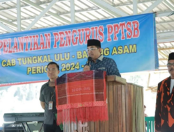 Bupati Tanjung Jabung Barat Hadiri Pelantikan PPTSB Cabang Tungkal Ulu-Batang Asam Periode 2024-2028